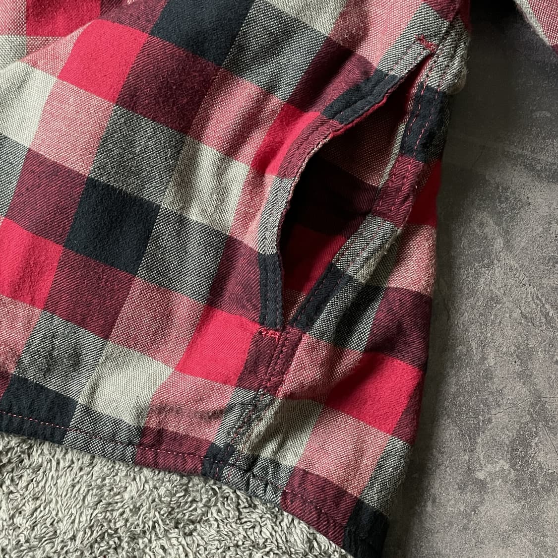 WRANGLER 랭글러 빈티지 셰르파안감 체크 플란넬 체크자켓 상품이미지5