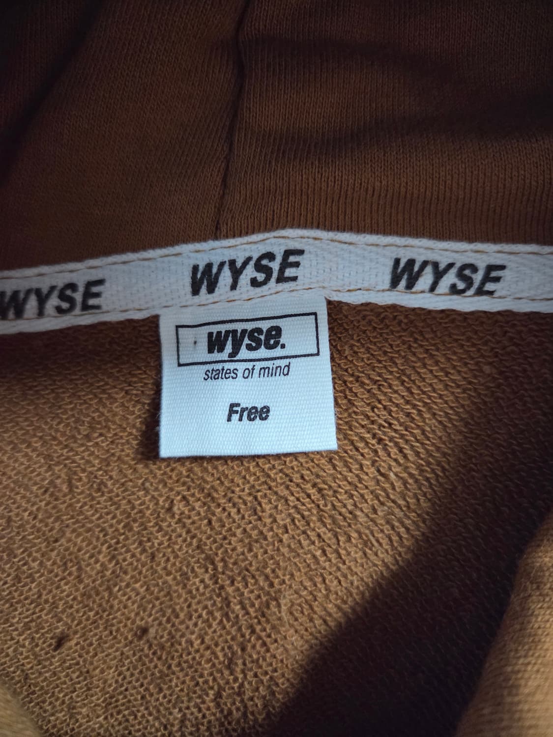 WYSE 후드티 Free 사이즈 브라운 새상품 상품이미지2