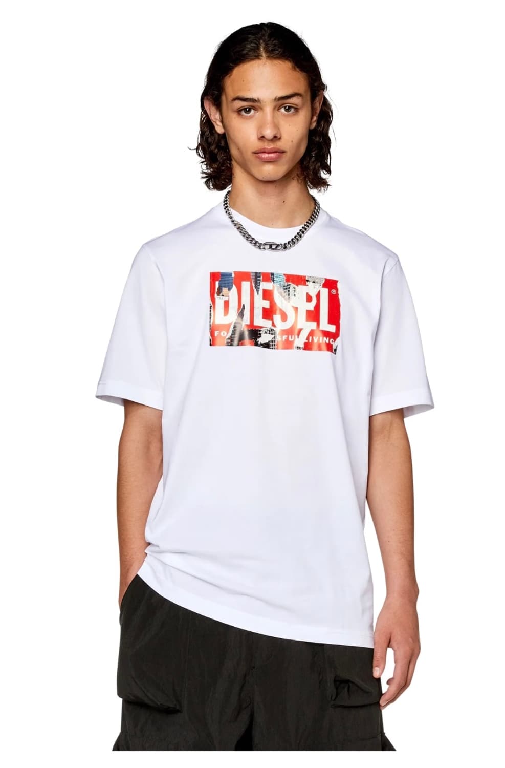 DIESEL peel-off print 로고 반팔 상품이미지2