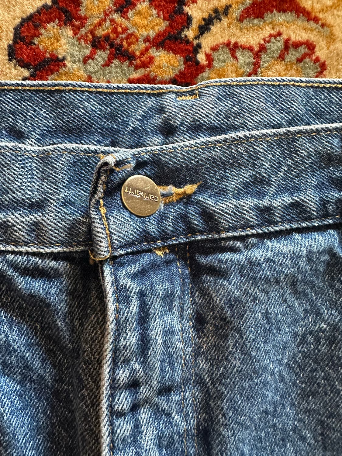 Carhartt B172 릴렉스드 핏 '체크 라이닝' 데님 팬츠  상품이미지2