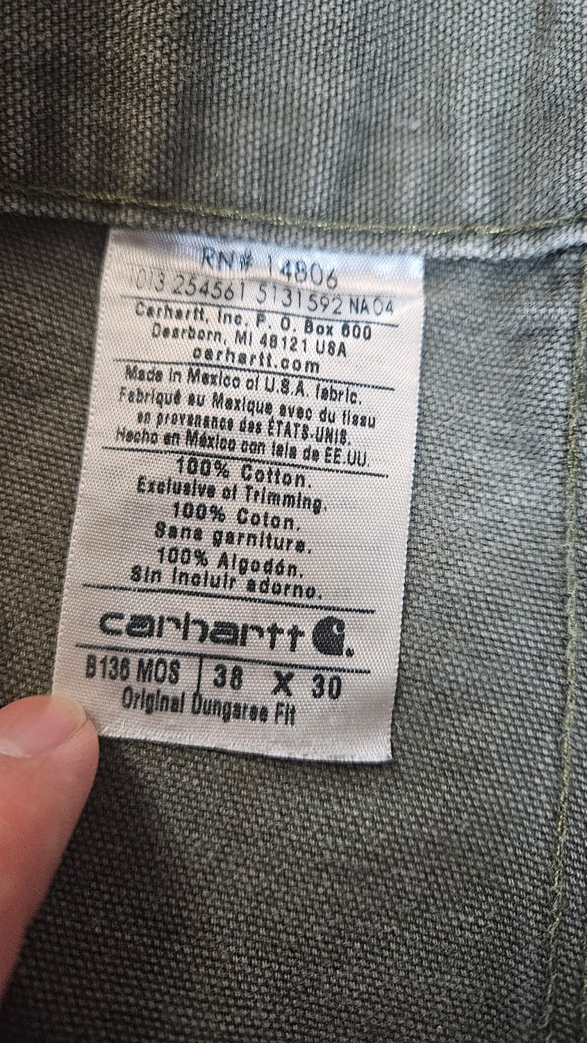 칼하트 더블니 모스그린 36(실측 참조) 상품이미지5