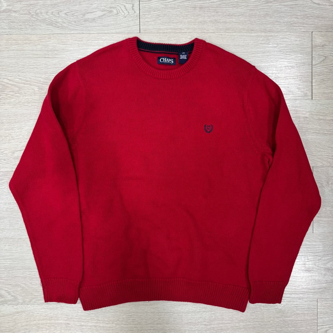 CHAPS 챕스 레드 라운드넥 니트 L 상품이미지1