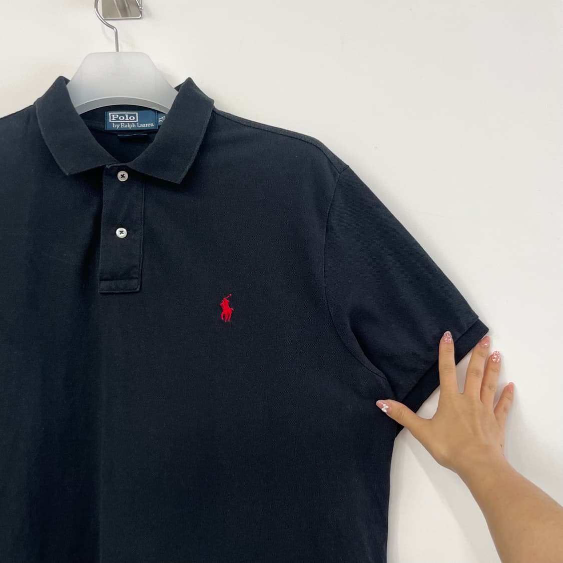 폴로 랄프로렌 레드 포니 블랙 카라 티셔츠 105 상품이미지4