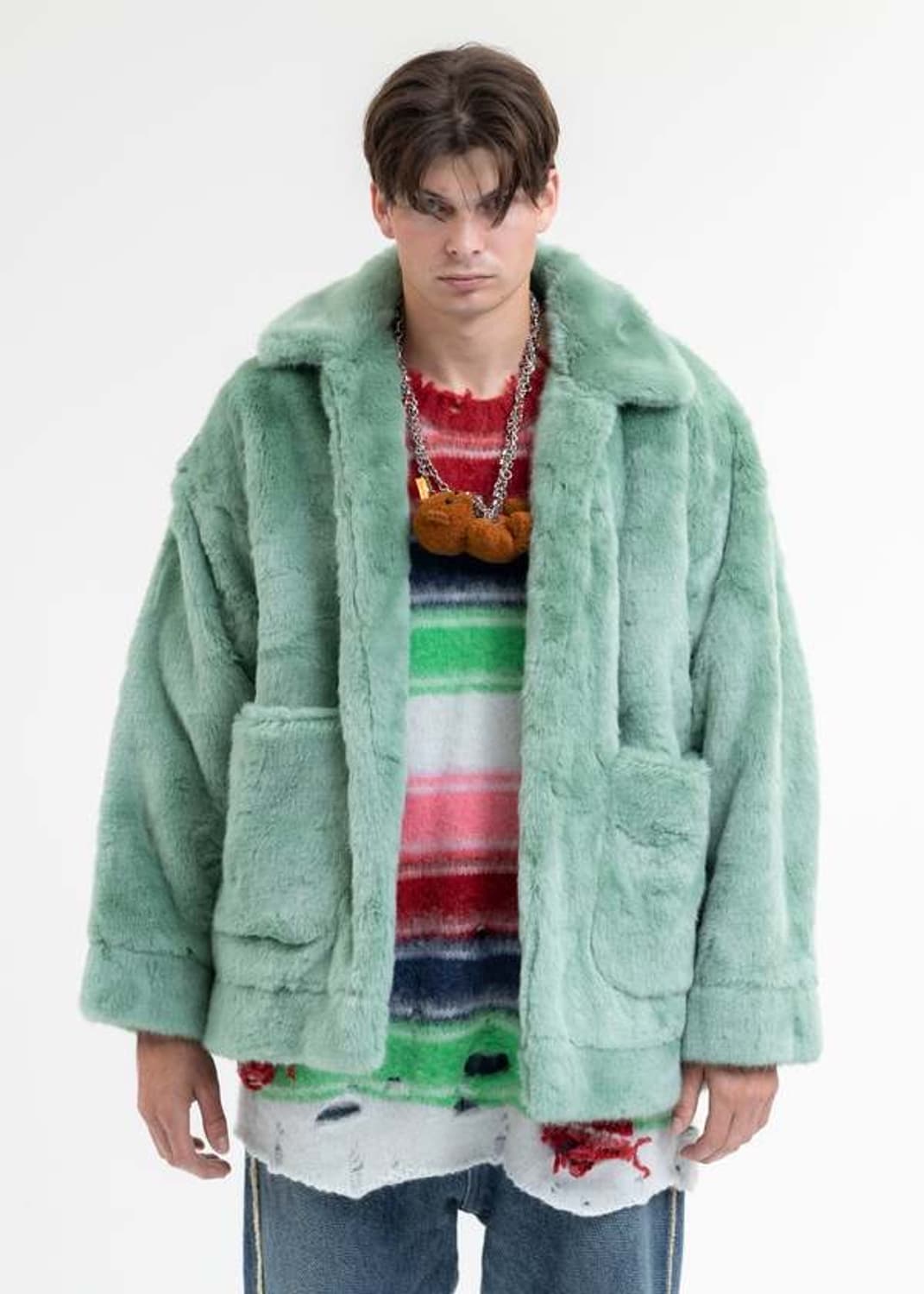 더블렛 23FW 핸드페인트 퍼자켓 상품이미지3