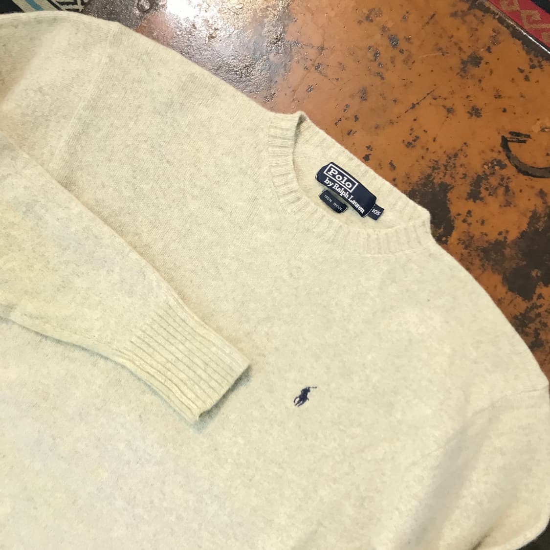 폴로랄프로렌 아이보리 보카시 울 스웨터 남성 105  상품이미지3