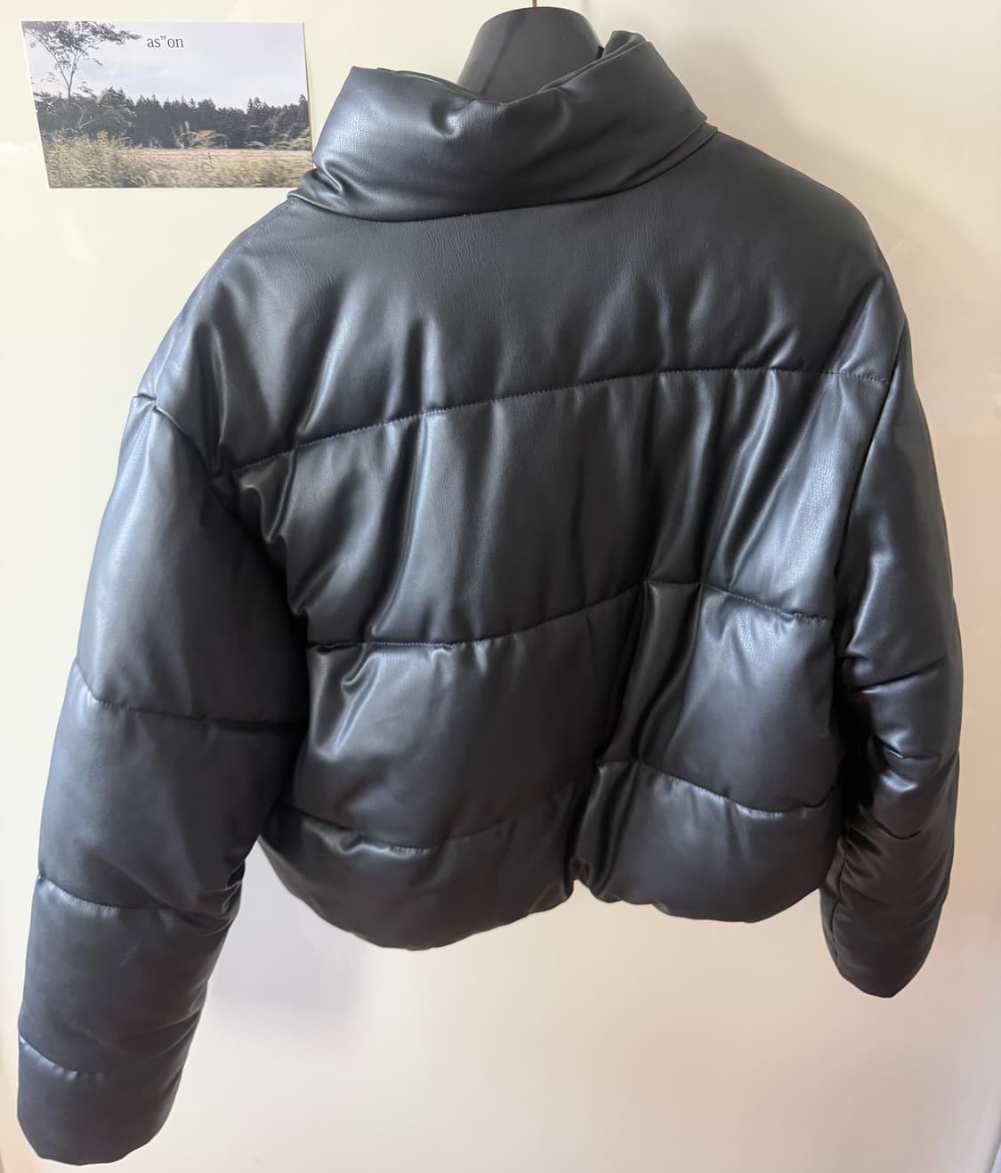 ZARA 자라 여성 페이크 레더 무광 패딩 M 상품이미지4
