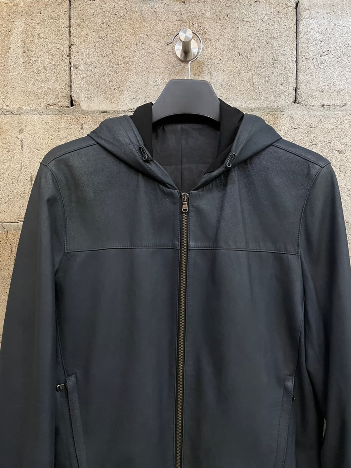 알레그리 고트 스킨 후드 봄버 자켓  상품이미지2