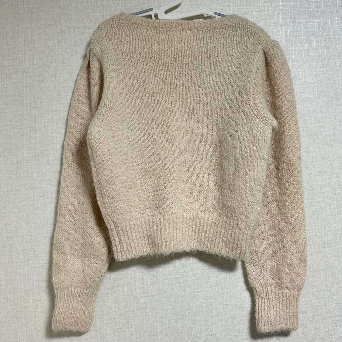 미엘 알파카 스퀘어넥 니트 크림 아이보리 상품이미지8