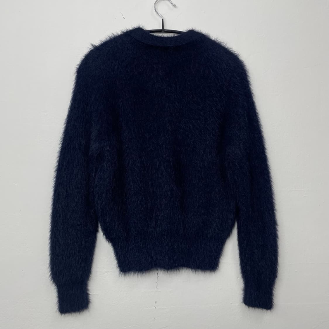 몽돌 MONGDOL 네이비 헤어리 앙고라 카라 가디건  상품이미지5