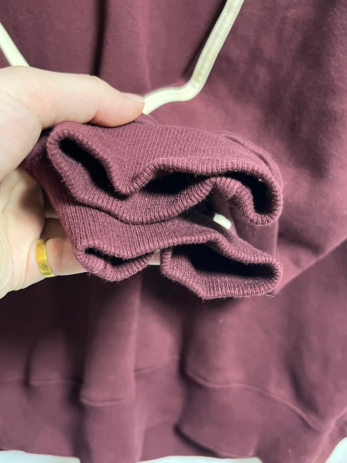 공용 슈퍼서브 오버핏 클럽 맨투맨 티셔츠 버건디 M 상품이미지2