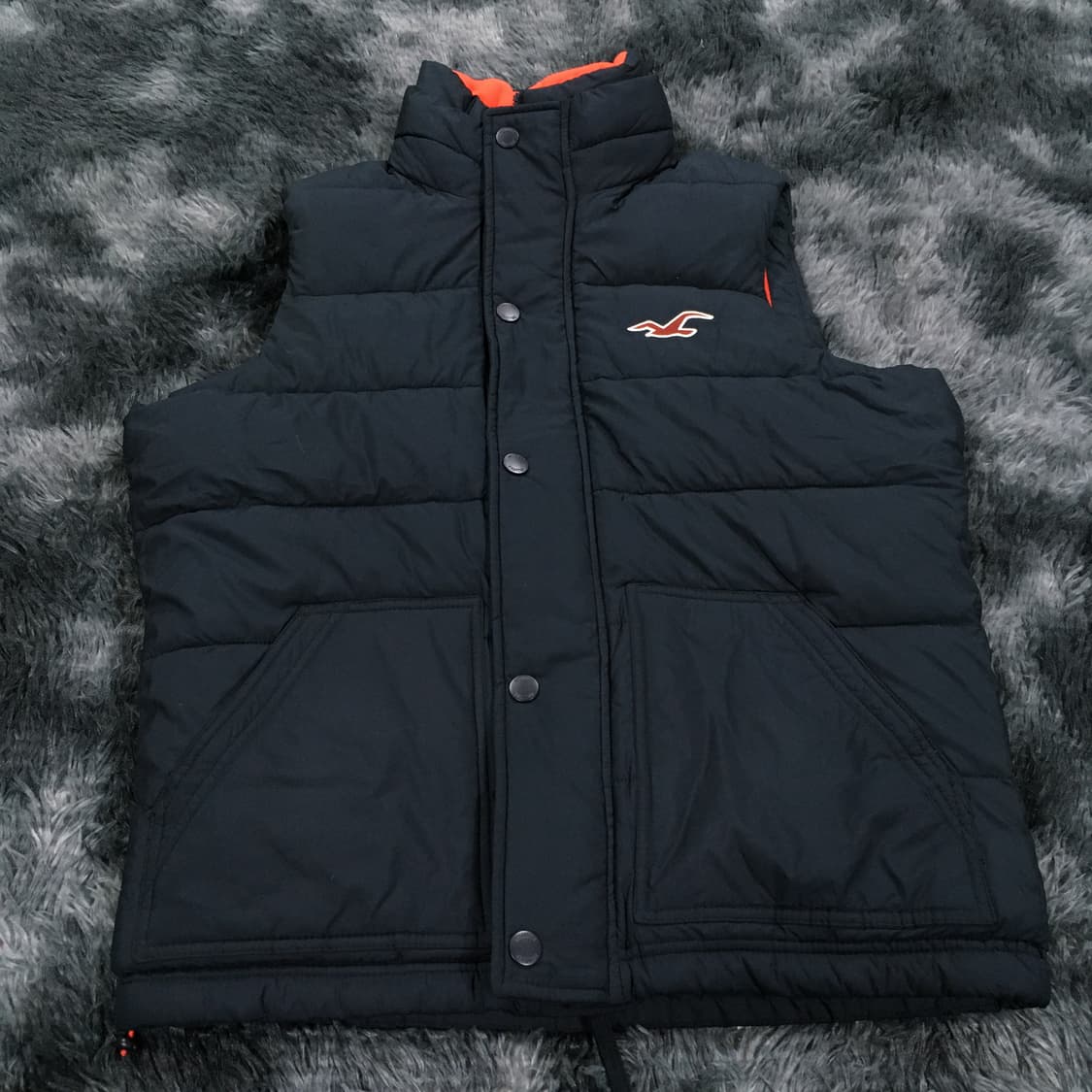 투티/0287 홀리스터 패딩 조끼 블랙 레드 집업 반집업 기모 상품이미지2