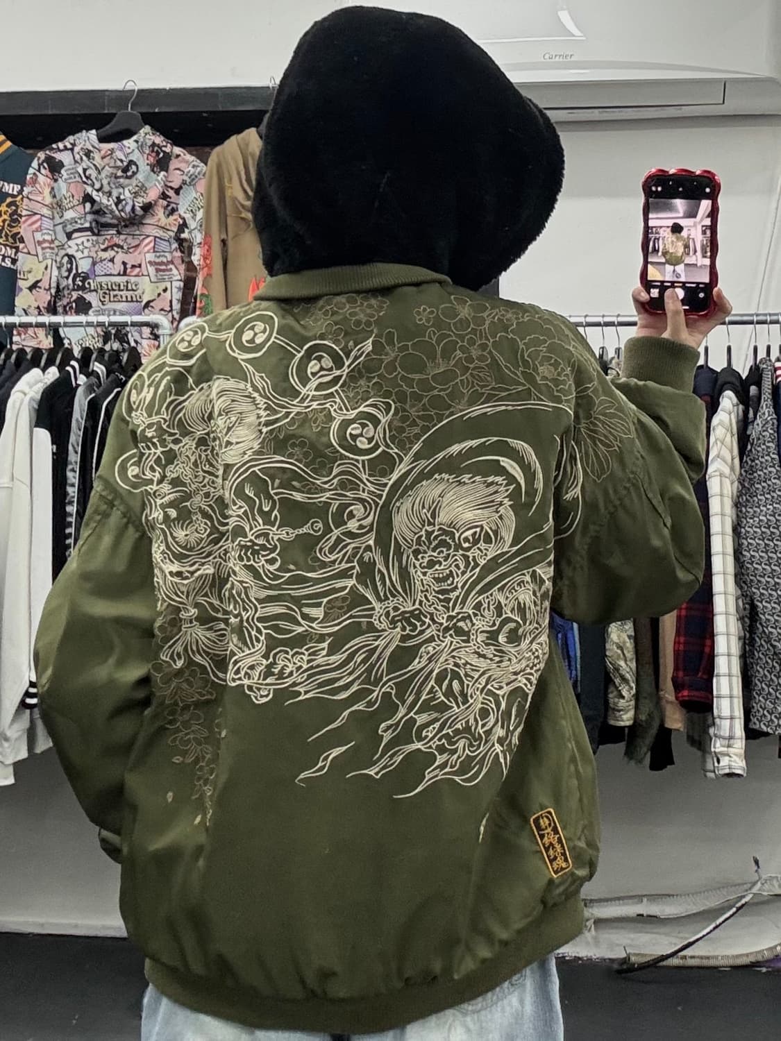 카라쿠리 타마시 오리엔탈 리버시블 MA-1 상품이미지5