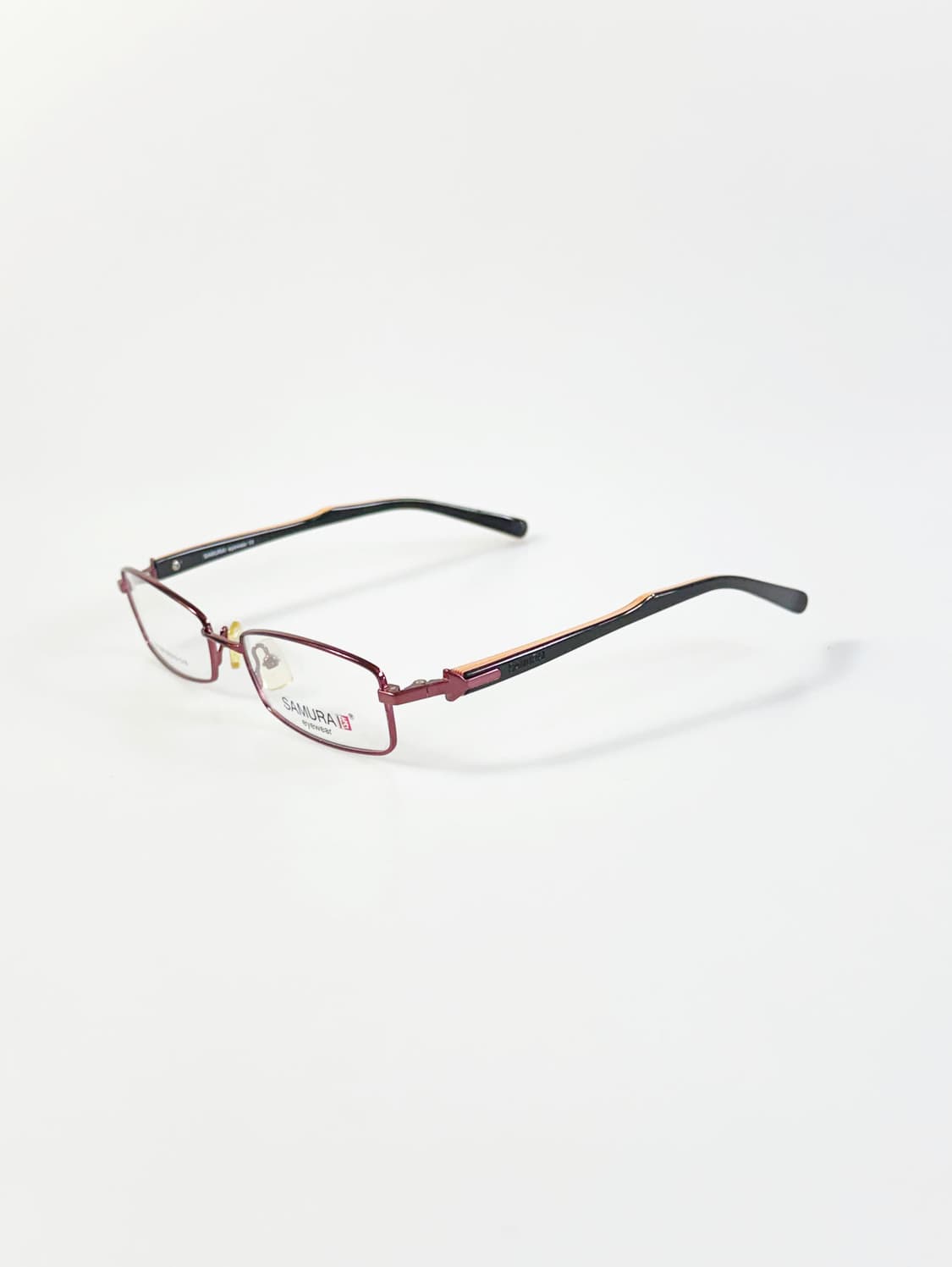 SAMURAI EYEWEAR 버건디 슬림 스퀘어 메탈 빈티지 안경 상품이미지3
