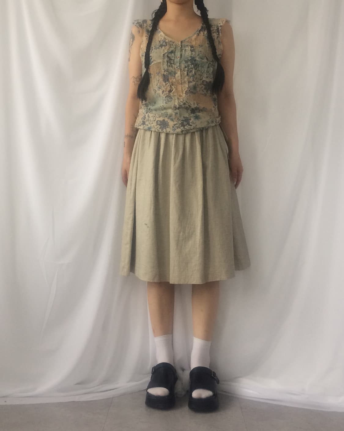 Pin tuck point skirt 상품이미지5
