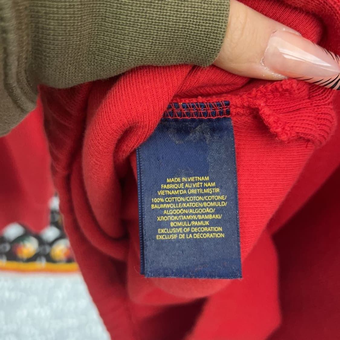 폴로 랄프로렌 빈티지 모던캐주얼 레드 반집업 니트 L C08170 상품이미지6