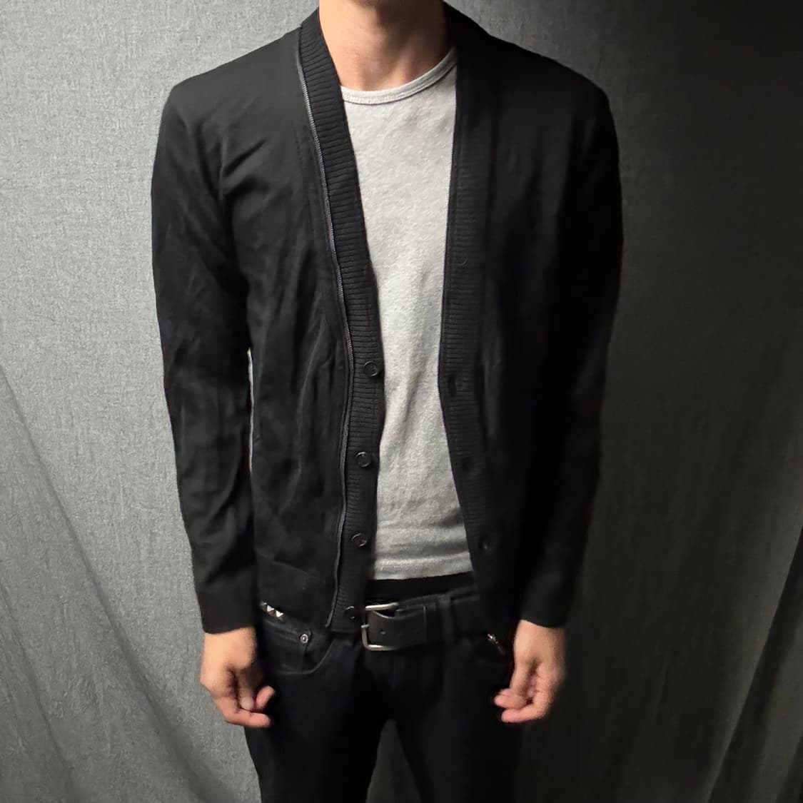 우영미 니트 집업 자켓 상품이미지3