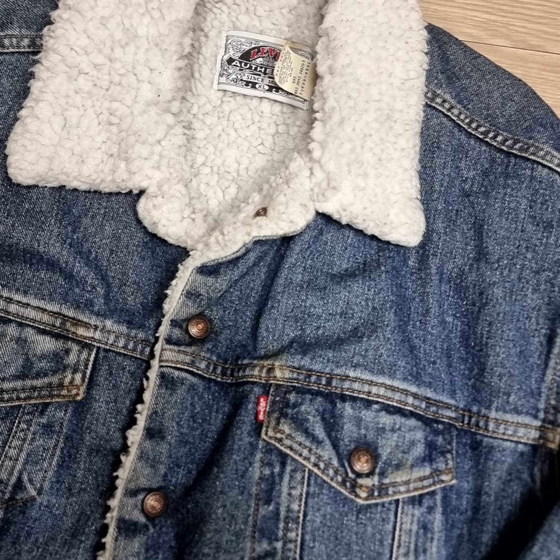 미제 80s 리바이스 데님 쉐르파 자켓 청자켓(110) 상품이미지2