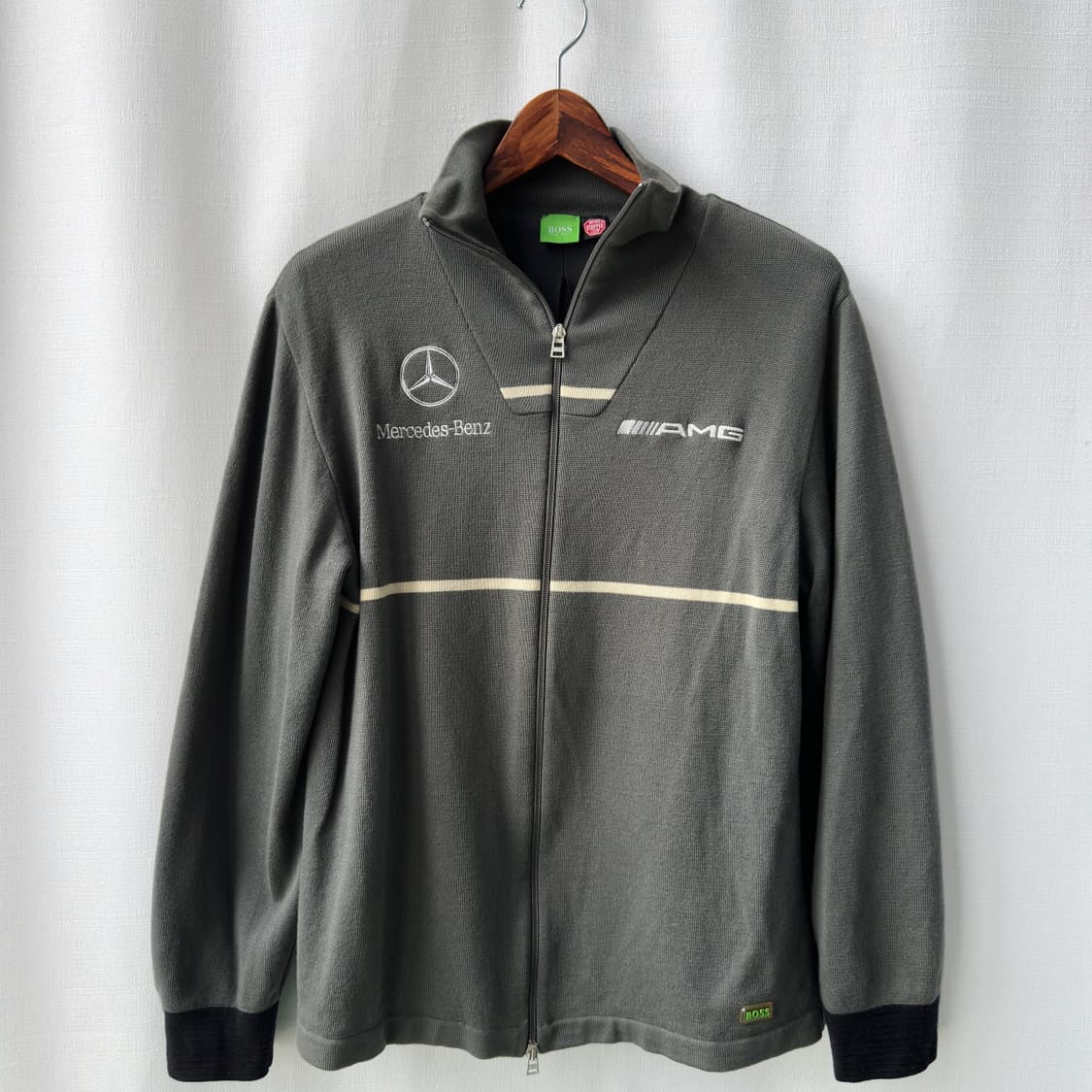 휴고보스 x 벤츠 하이브리드 윈드스토퍼 니트 자켓 그레이 M 상품이미지1