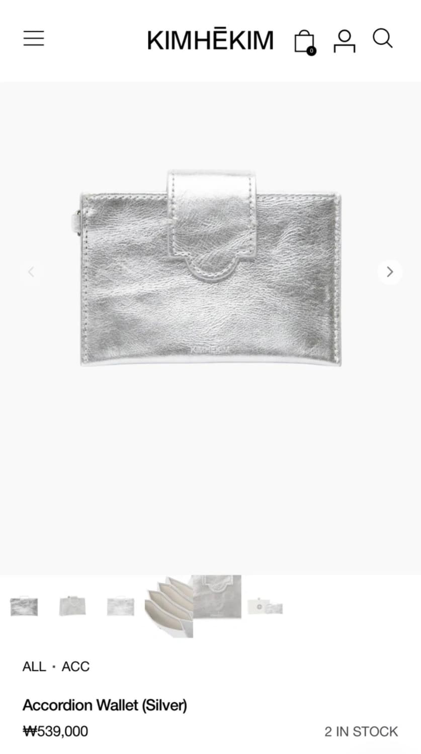 아코디언월렛 실버 상품이미지5
