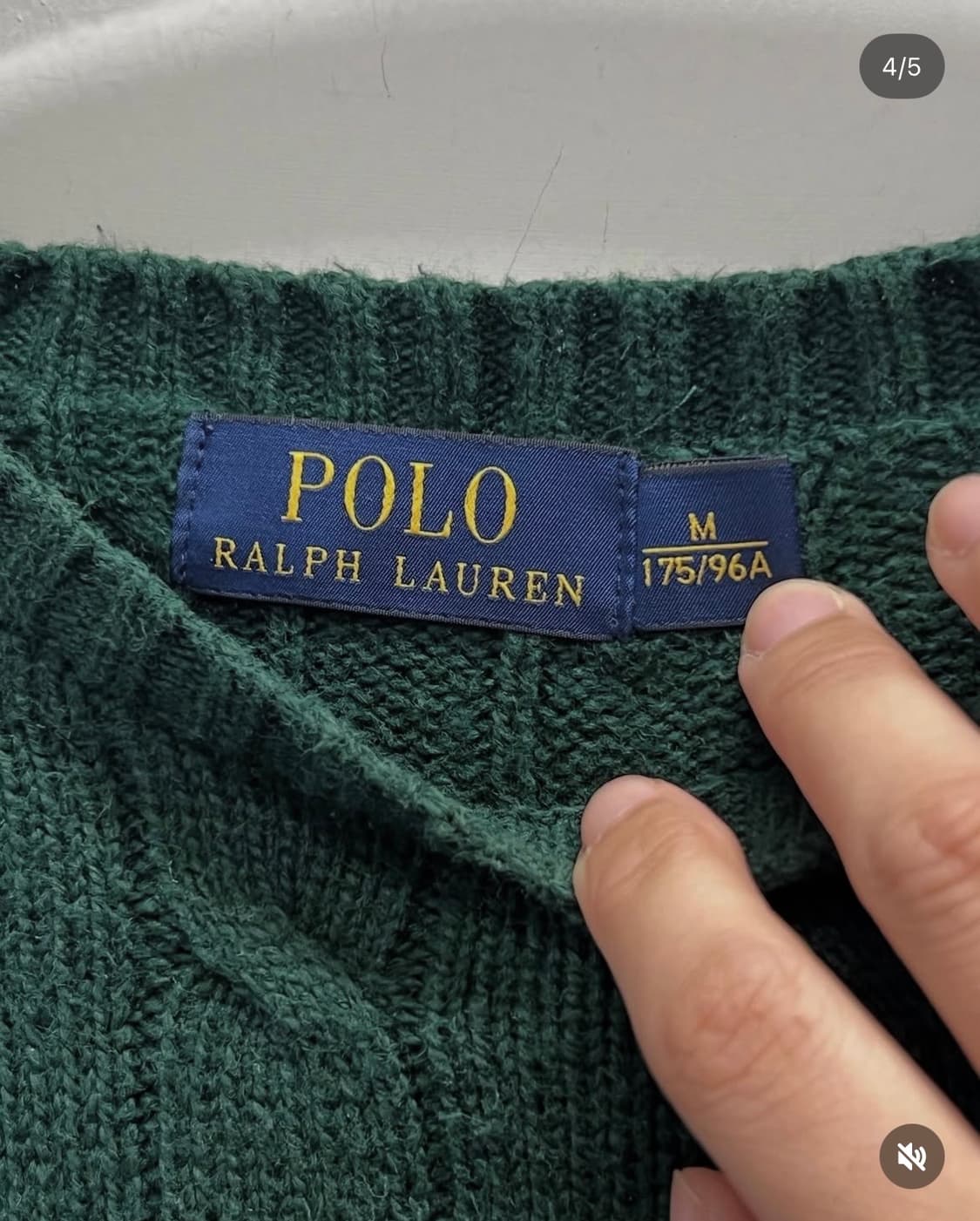폴로 랄프로렌 케이블 꽈배기 니트 그린 상품이미지4