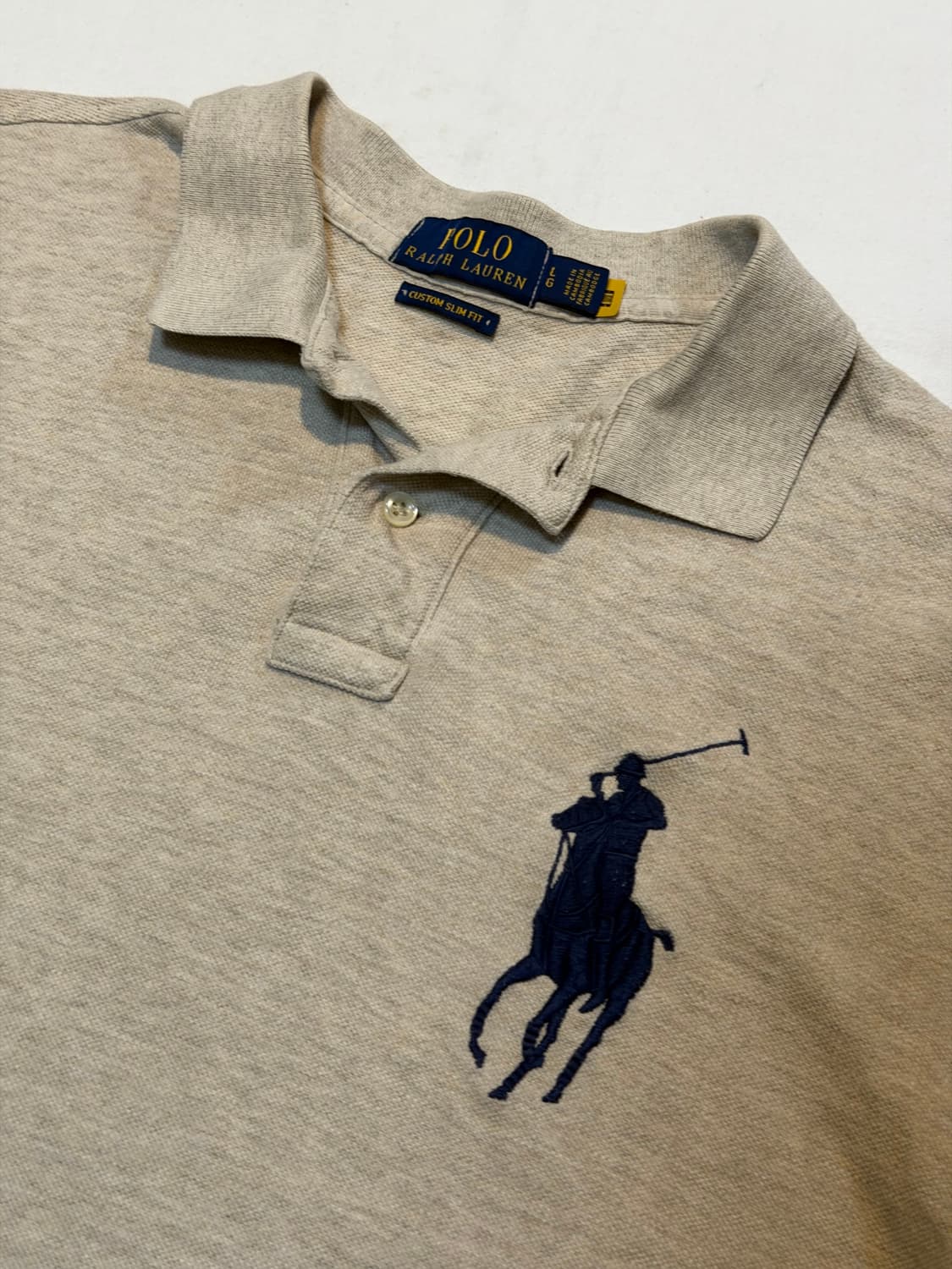 폴로 랄프로렌 큐알신형 빅포니 카라티 오트밀 베이지 상품이미지2