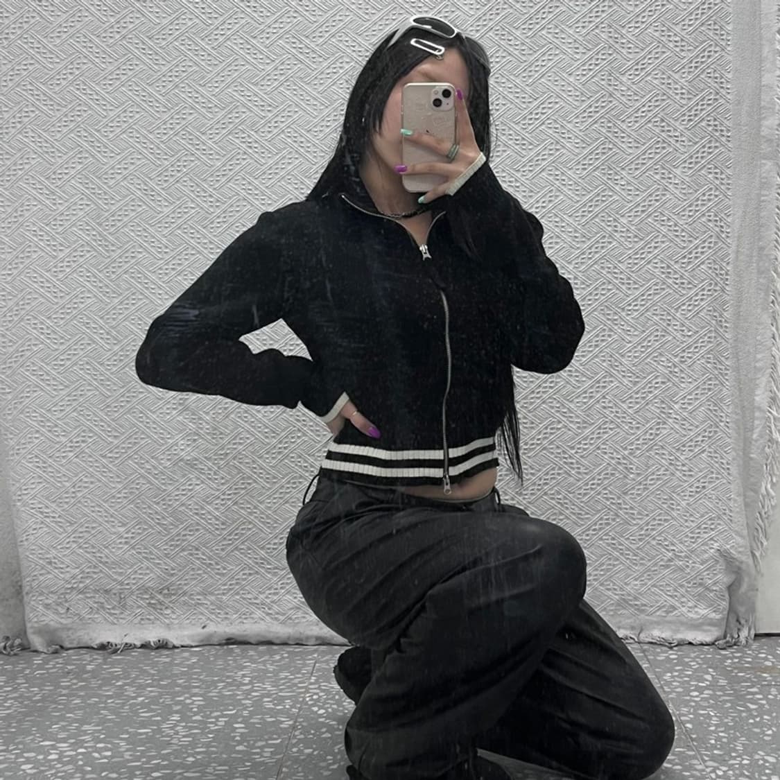 마뗑킴 스트라이프 스펠포인트 크롭 여리 가디건 S C06865 상품이미지2