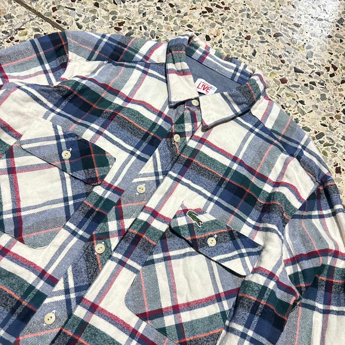 라코스테 (Lacoste) 체크 플란넬 셔츠 상품이미지2