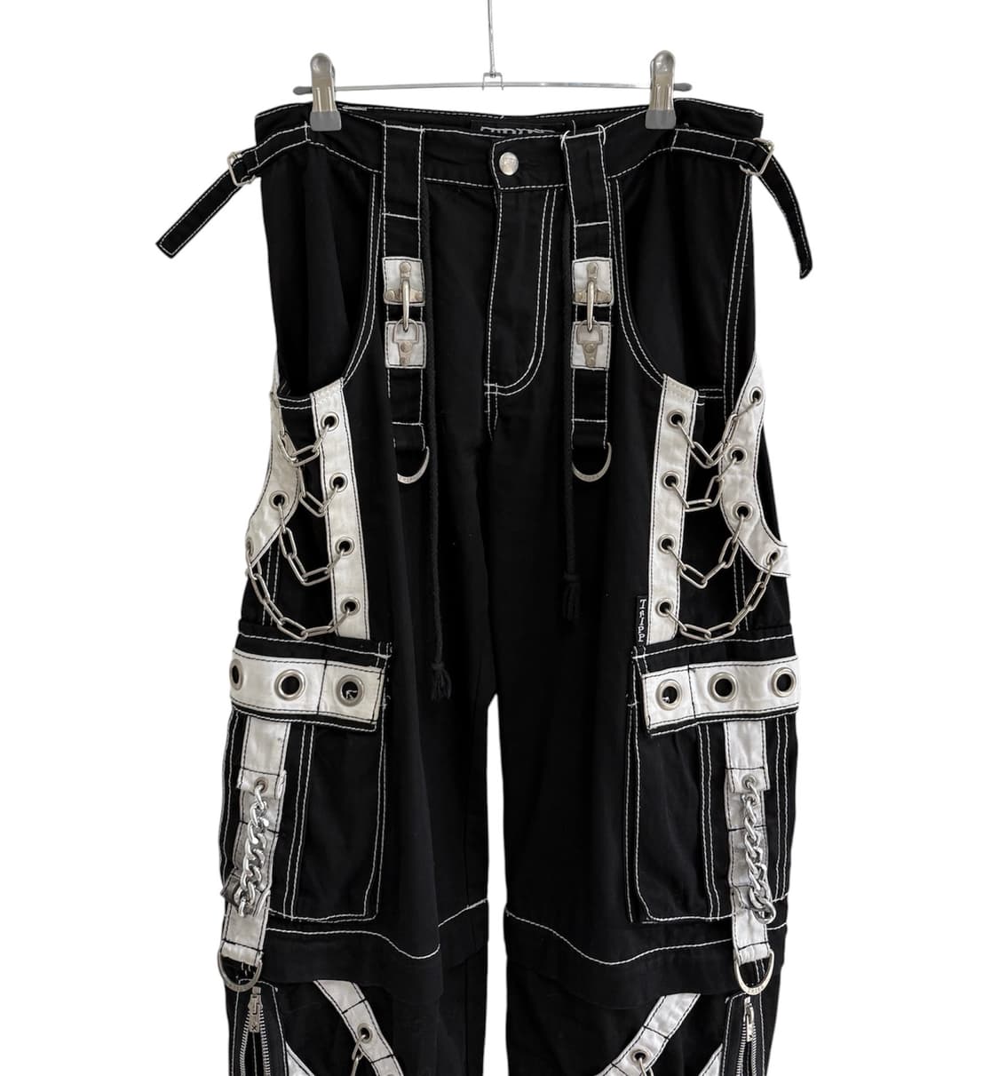 트립 NYC 2WAY 본디지 체인 와이드 카고 팬츠 상품이미지3