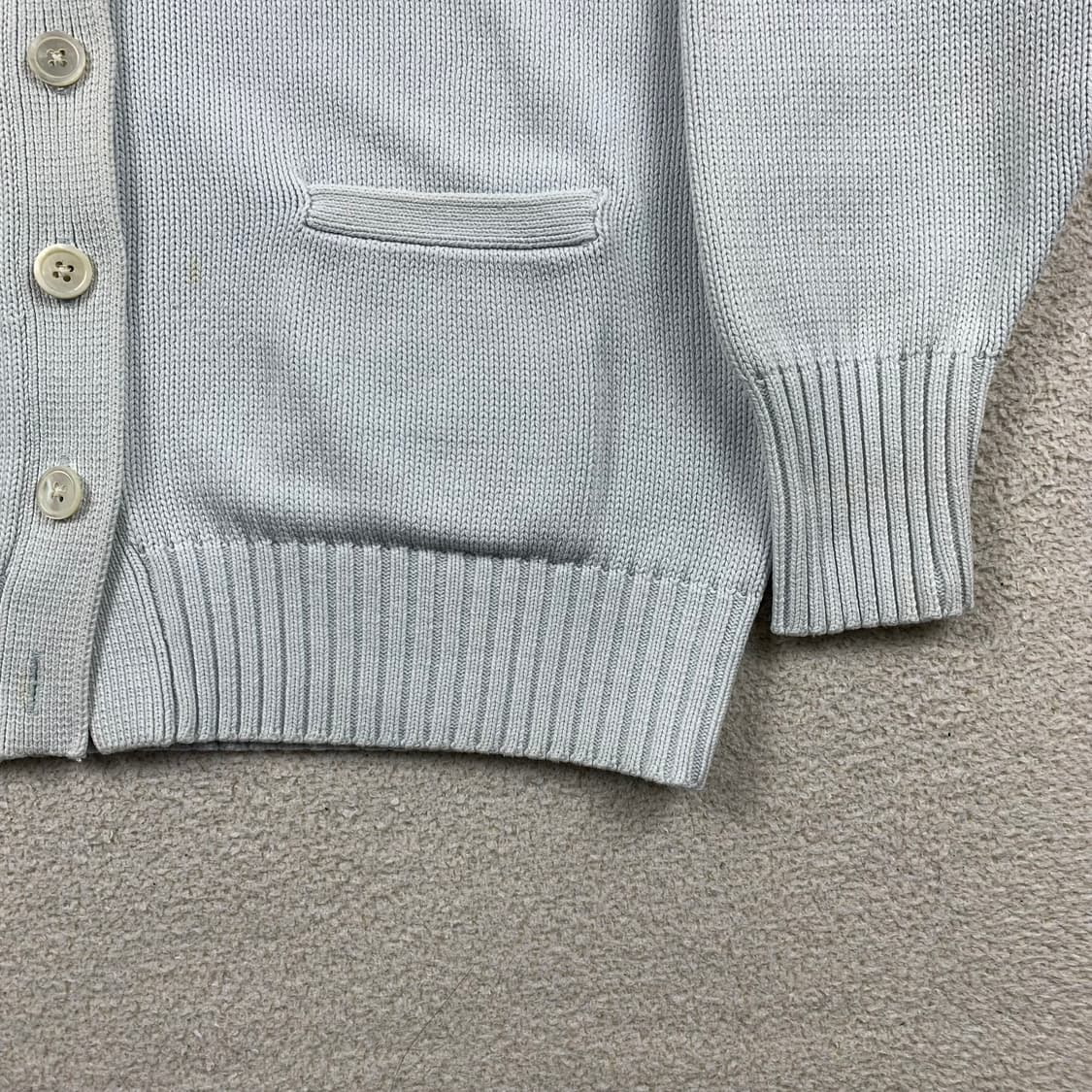 90s 폴로 랄프로렌 포니로고 코튼 니트 가디건 스카이블루 상품이미지5