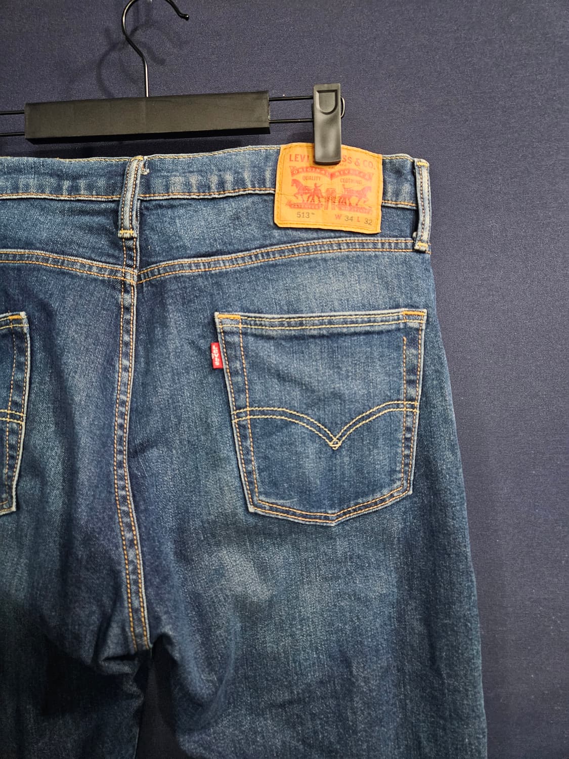 리바이스 513 블루컬러 남성 슬림핏 허리 34 스판 데님팬츠  상품이미지8