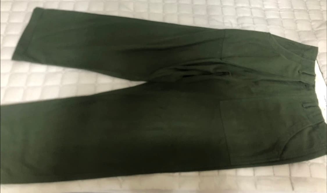 에스피오나지 Wide Baker Pants Olive 퍼티그 팬츠 상품이미지4