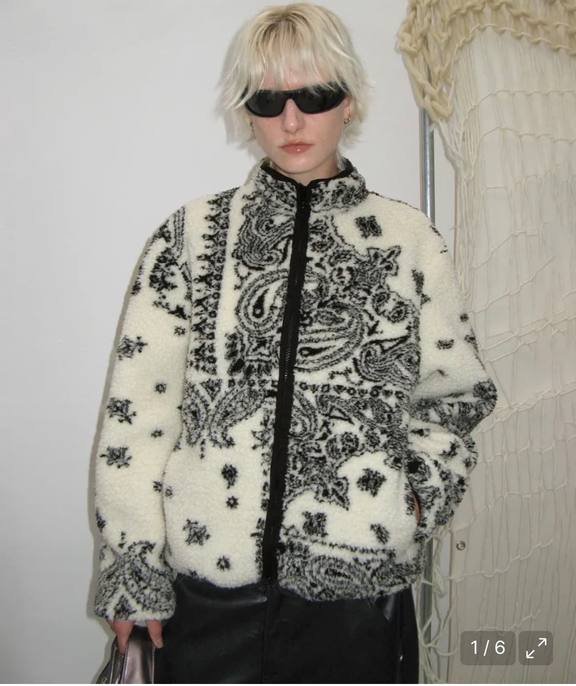 썬번프로젝트 Paisley Fleece Zip-up 플리스 집업 상품이미지2