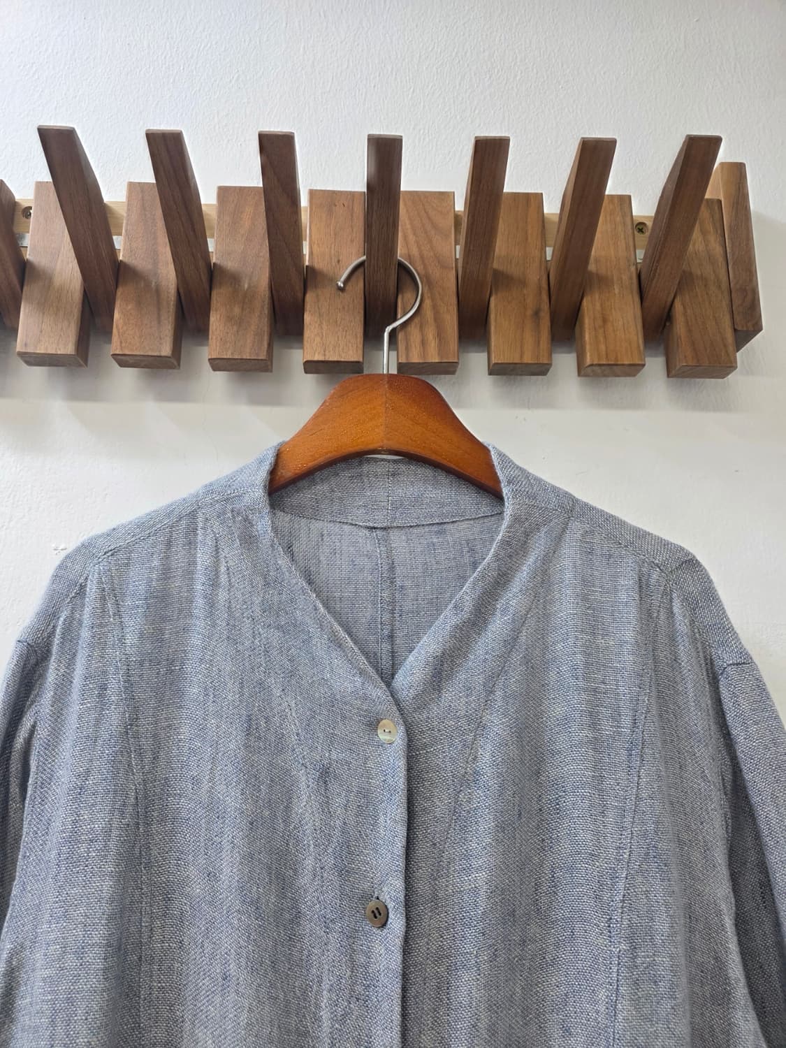 일본빈티지 블루스카이 린넨아우터 상품이미지2