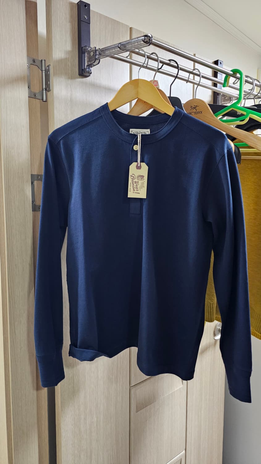 브론슨 헨리넥 롱슬리브 네이비 L(100) 상품이미지2