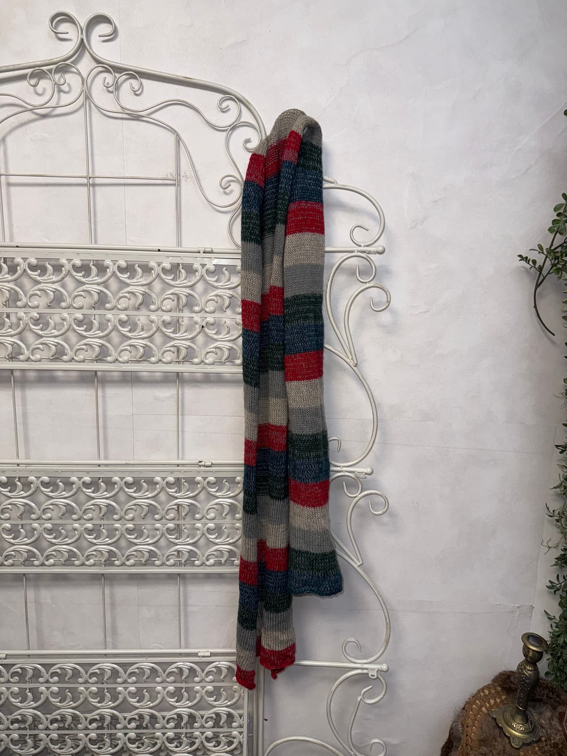 Mute color mix stripe knit muffler 상품이미지3