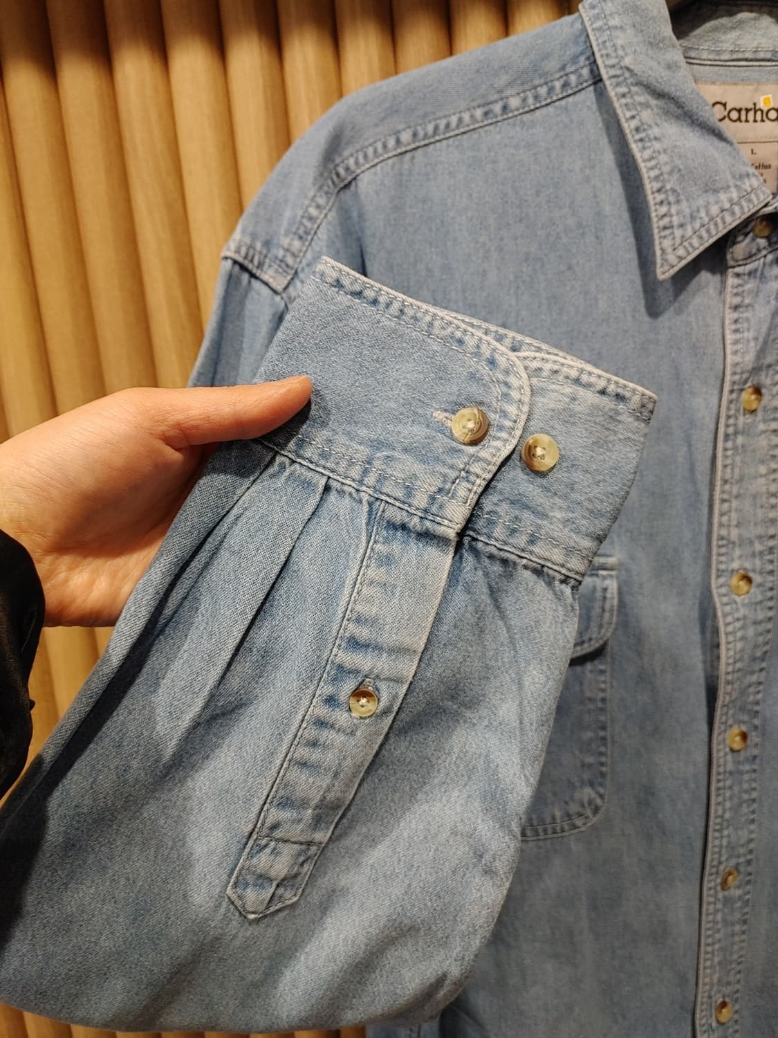 무배) 칼하트 코튼 데님 셔츠 - L 상품이미지4
