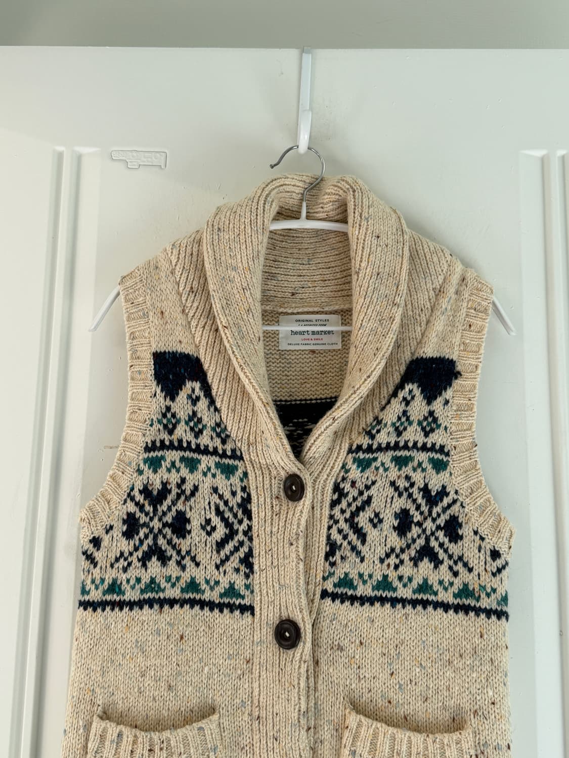 일본빈티지 노르딕 울 베스트 상품이미지6