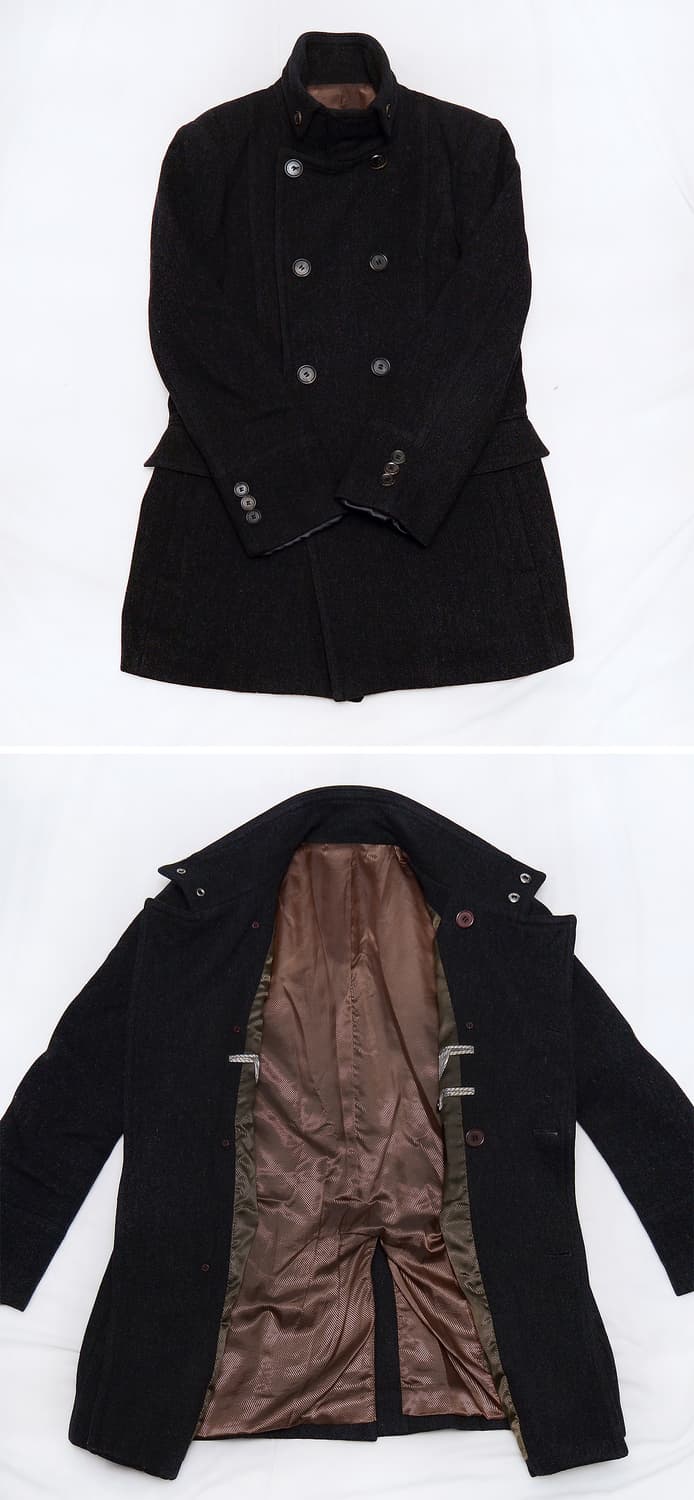 지이크 파렌하이트 더블 하이넥 퓨어울 피코트 자켓 (95-100) 상품이미지3