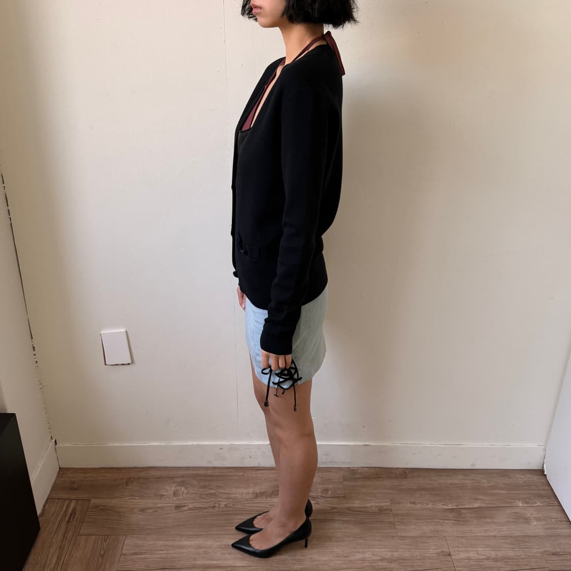 샤넬 유니폼 블랙 가디건 상품이미지2