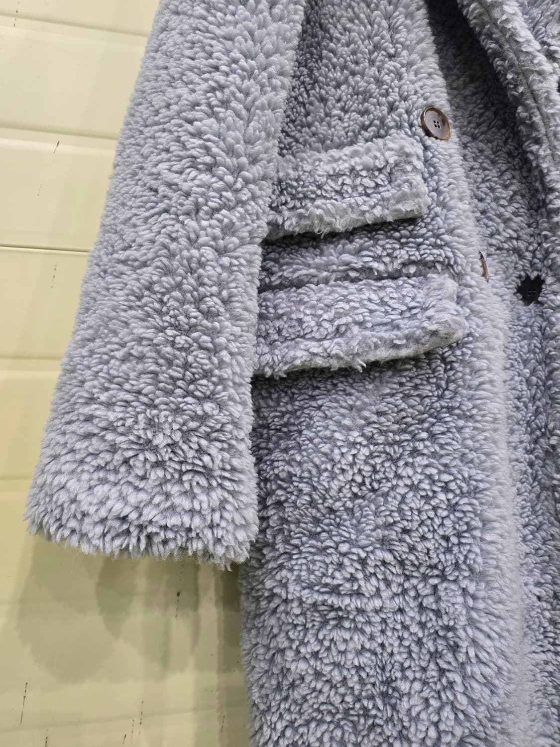 뽀글이 롱 코트 블루 FREE 상품이미지6