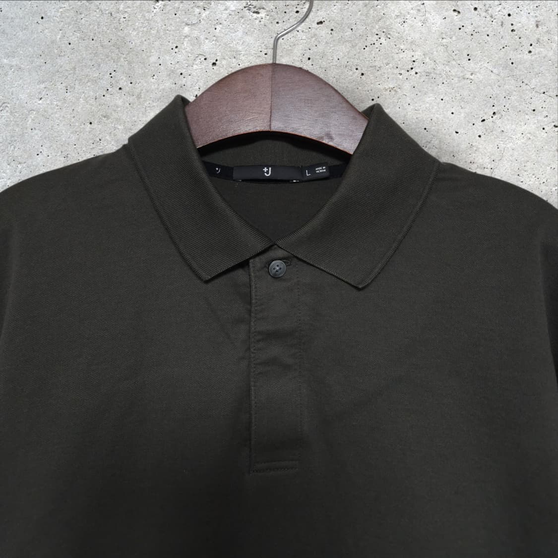 유니클로 PK 반팔 카라티 카키 (100/L) 상품이미지2