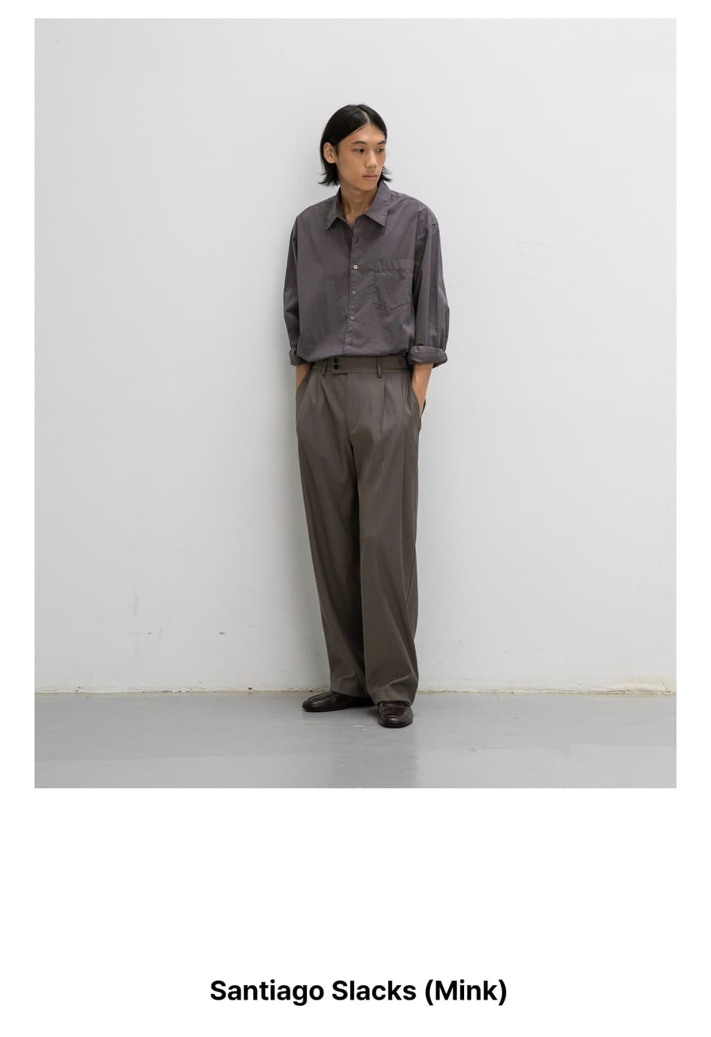 어나더오피스 24FW 산티아고 슬랙스 (Mink) 상품이미지3