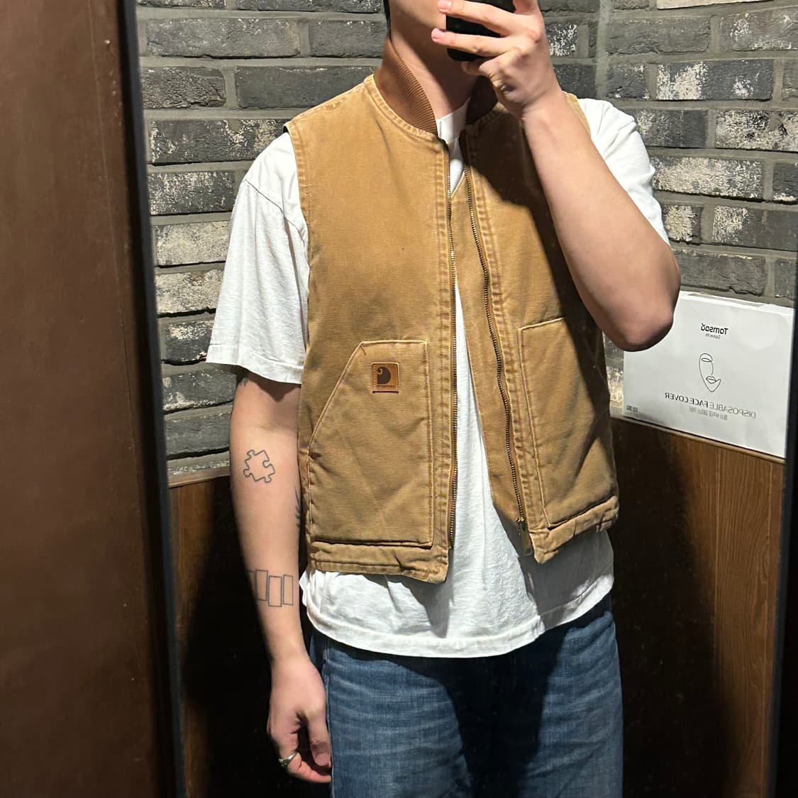 S) 칼하트 덕캔버스 워크 베스트 조끼 상품이미지9