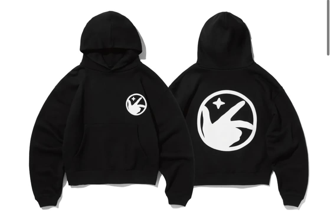 키미저리 핑거 로고 크롭 후드 상품이미지3