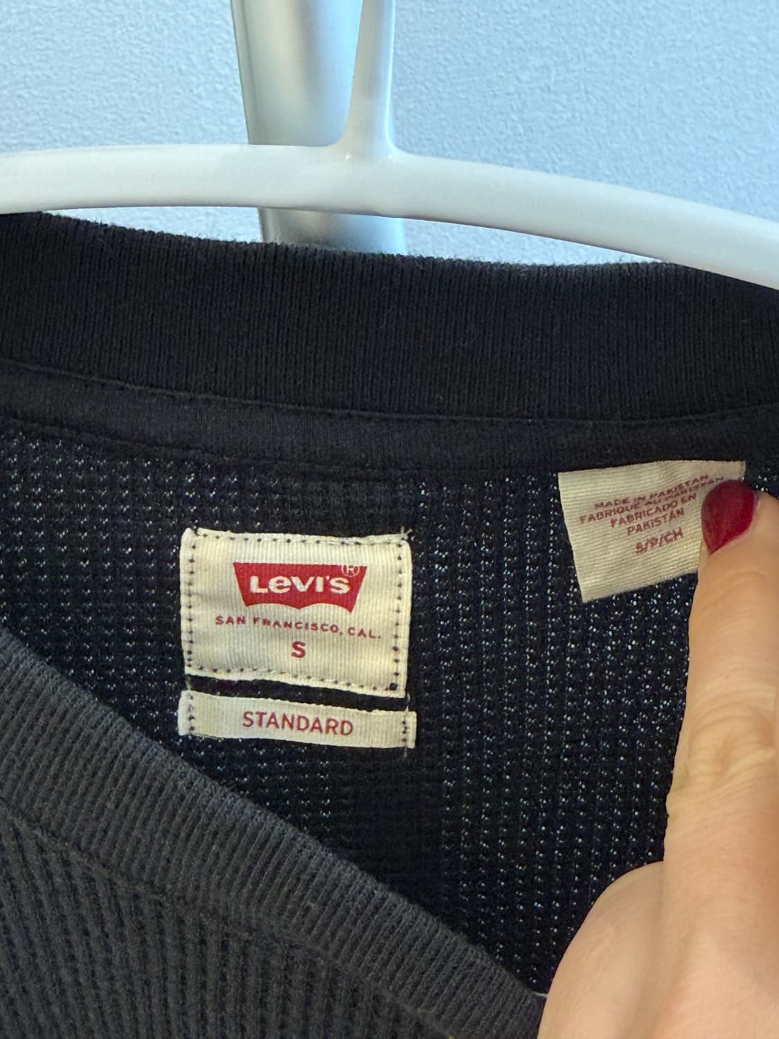 리바이스 와플 긴팔티셔츠 블랙 S 상품이미지6