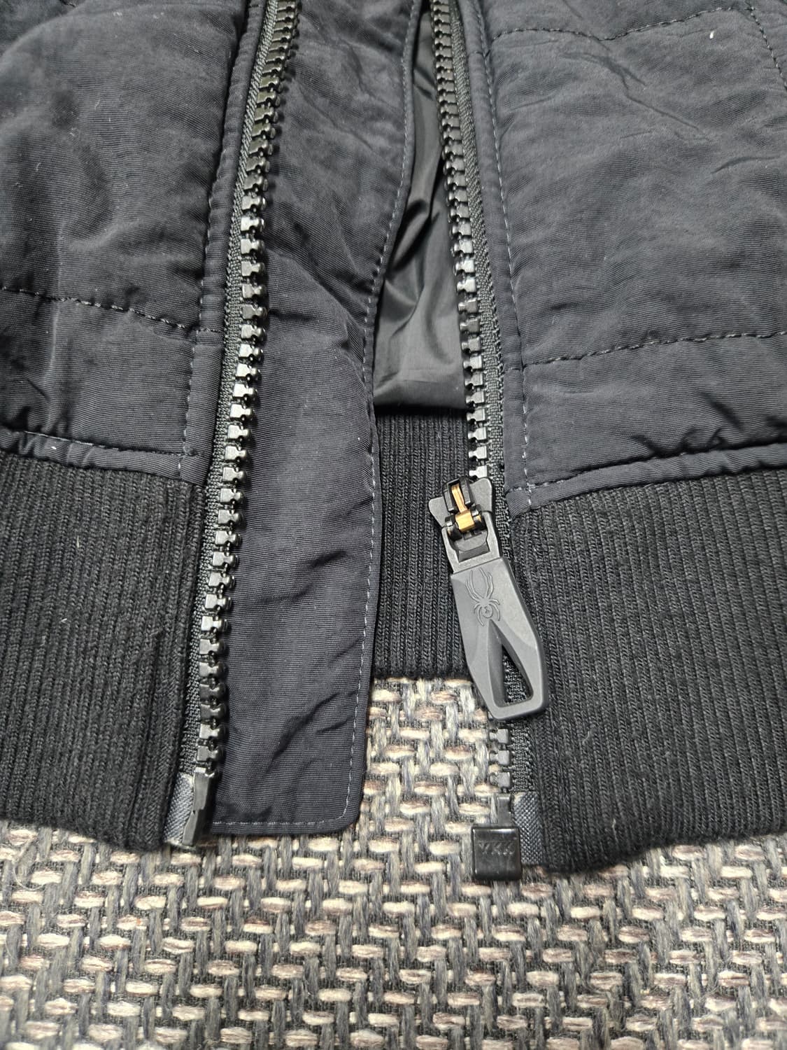 스파이더 봄버 자켓 블랙 라이프 스타일 스퀘어 퀼팅 자켓 상품이미지5