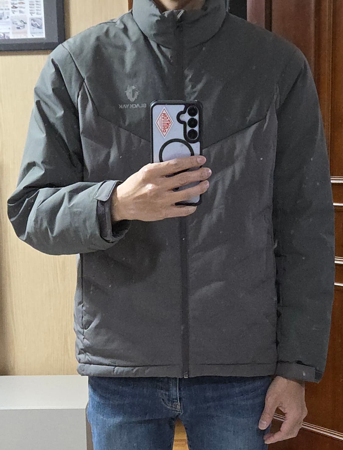 (착샷) 블랙야크 경량 패딩 다운 자켓 윈드스토퍼 상품이미지10