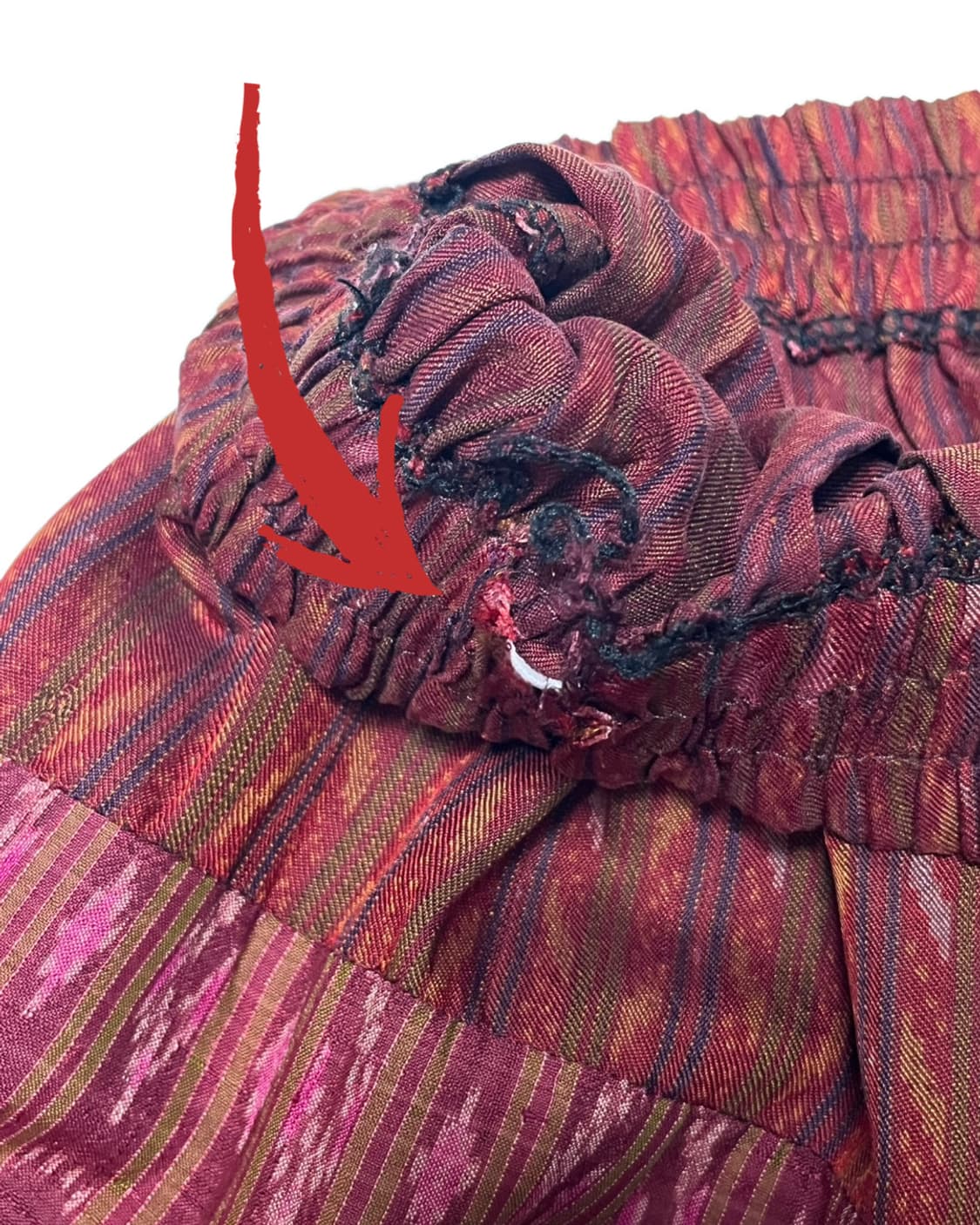 Thai silk red skirt 상품이미지5