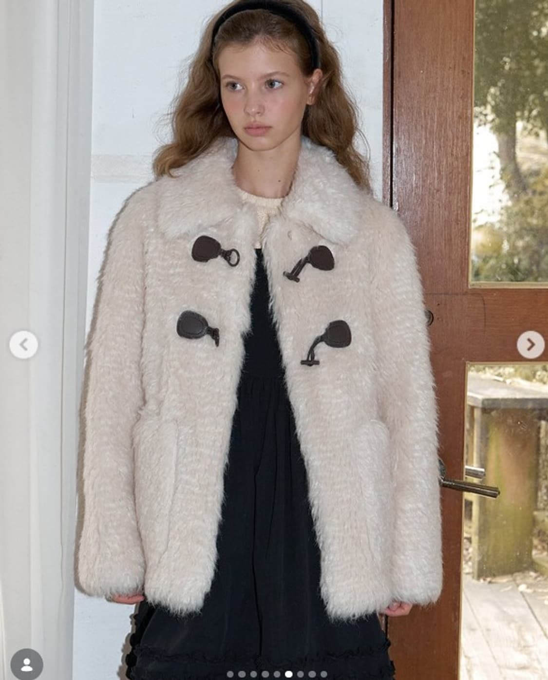 어몽 AMONG 시어링 퍼 하프 코트 PN8329 상품이미지2