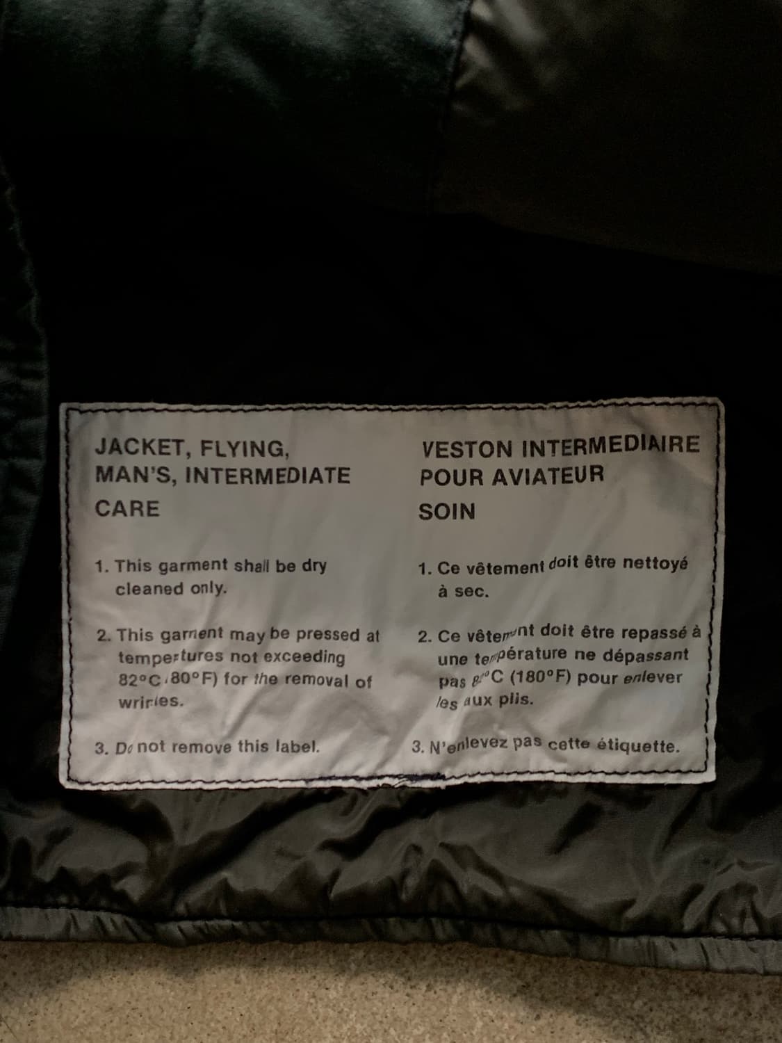 80s 왕립 캐나다 공군(RCAF) 초기형 타입3 플라이트 자켓 상품이미지7